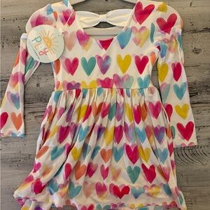 NWT Little Sleepies 3pc Set
Hearts Twirl Dress 3t